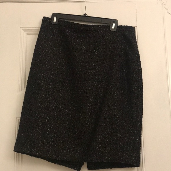 Albert Nipon black and gold tweed skirt - Picture 1 of 4